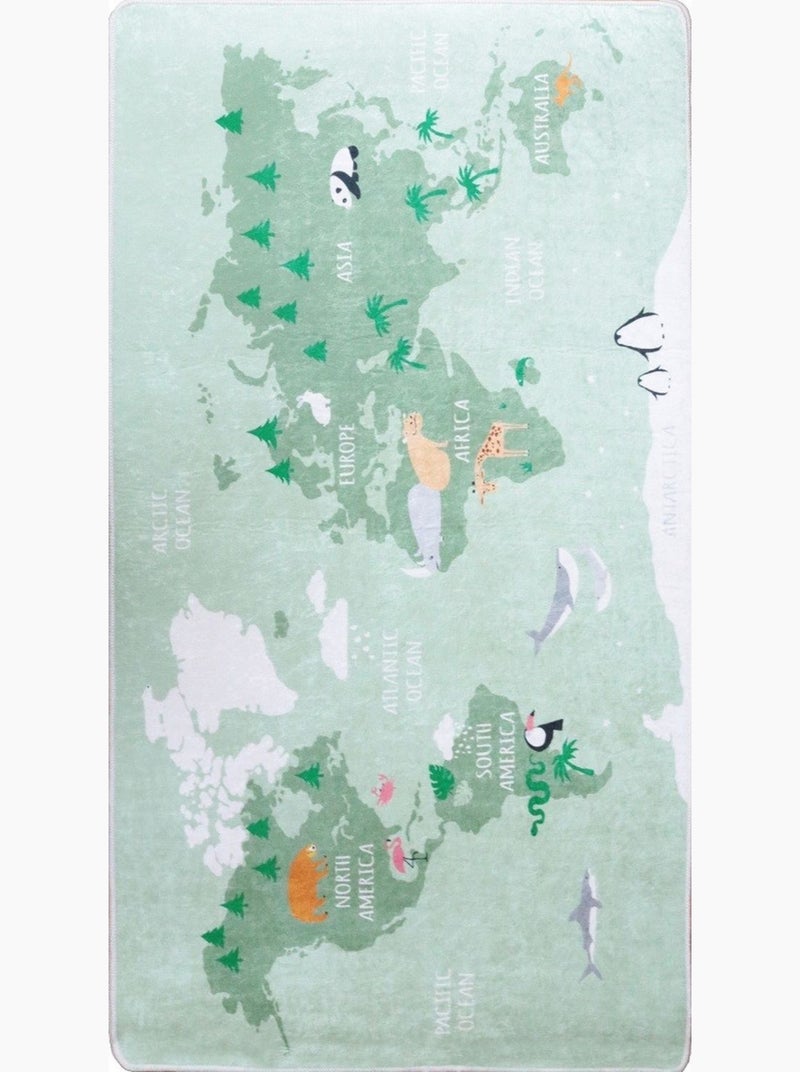 Tapis Enfant Monde Vert - Kiabi