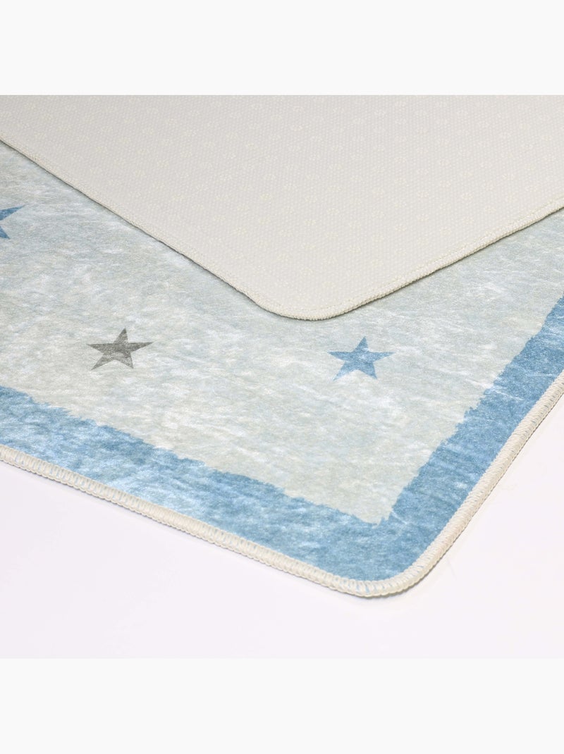 Tapis Enfant MONGOLFIERE Bleu - Kiabi