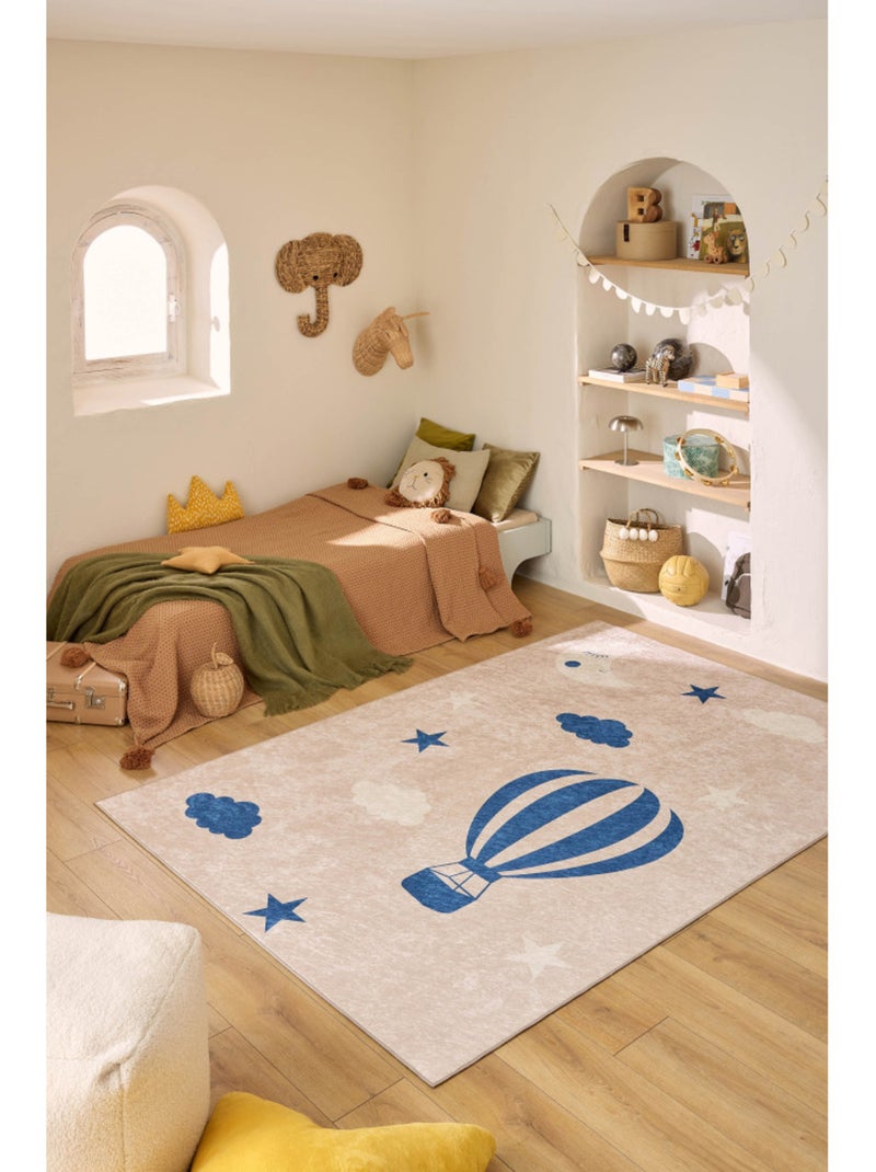 Tapis enfant montgolfière Bleu - Kiabi