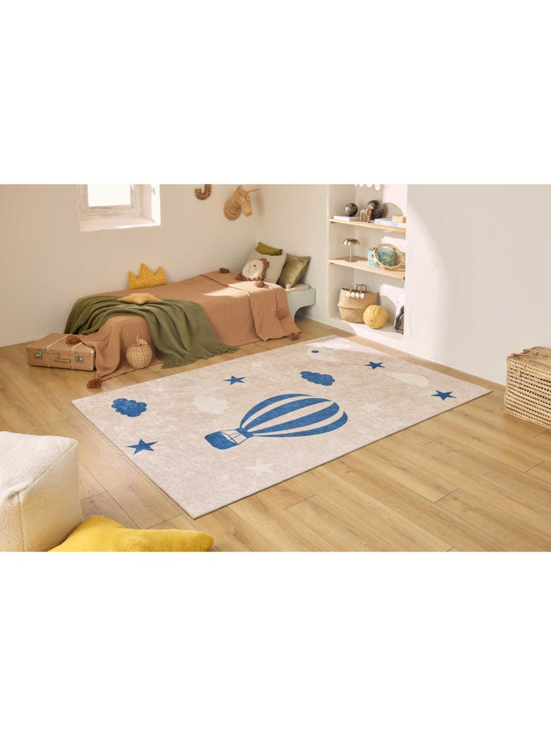 Tapis enfant montgolfière Bleu - Kiabi