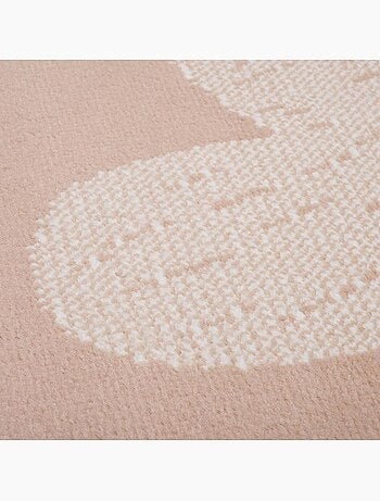 Tapis enfant motif cœurs et smileys, design ludique et joyeux