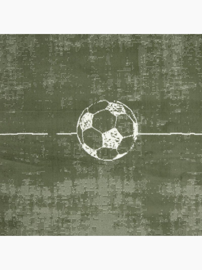 Tapis enfant motif terrain de football, ludique et sportif Vert - Kiabi