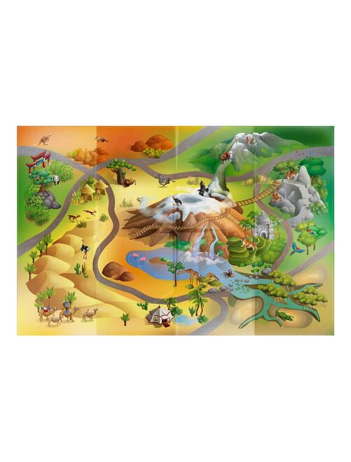 Tapis enfant NAPPE CIRCUIT SAVANE Multicolore 100x140 Fait en Europe - Kiabi