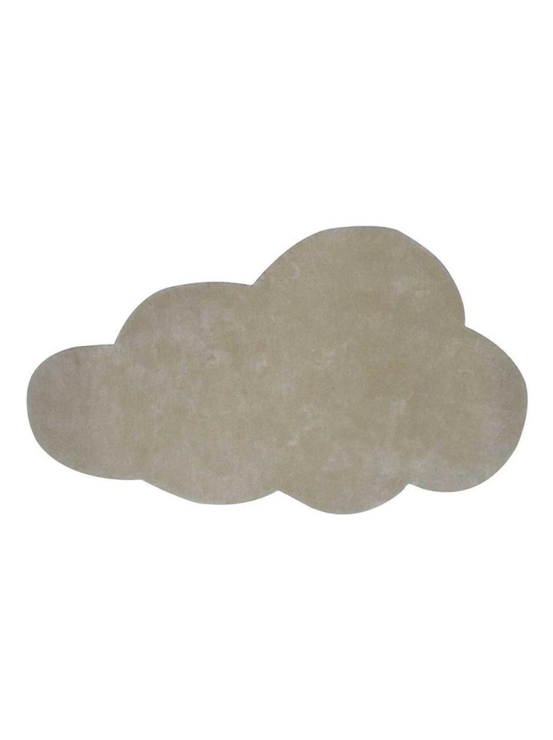 Tapis enfant NUAGE 1 en coton Fait main Care&Fair Beige - Kiabi