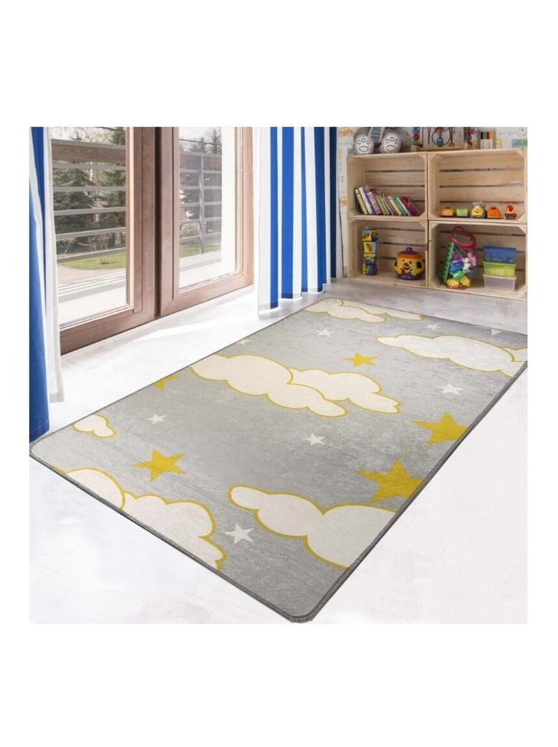 Tapis Enfant NUAGE Gris - Kiabi