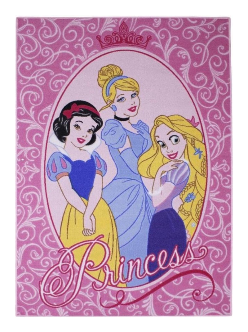 Tapis enfant Princesse 133 x 95 cm Disney Glamour Multicolore - Kiabi