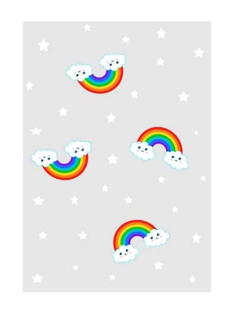 Tapis Enfant RAINBOW Gris - Kiabi