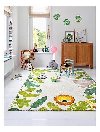Tapis enfant rectangle animal beige Safari Esprit