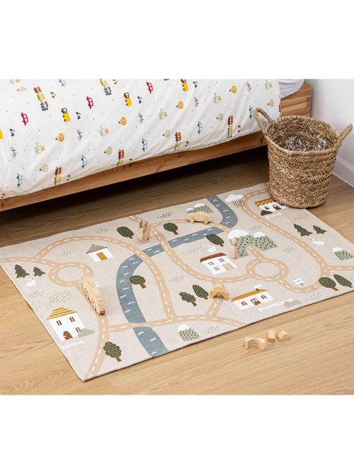 Tapis enfant rectangle route - Kiabi
