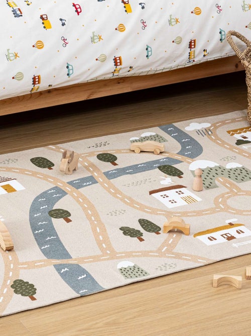 Tapis enfant rectangle route - Kiabi
