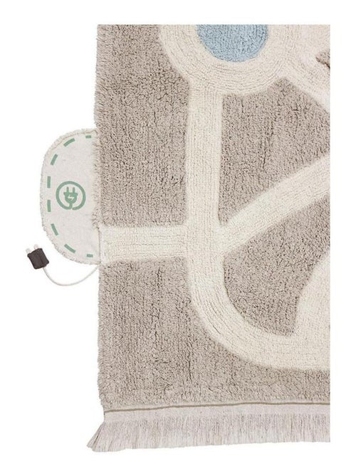 Tapis enfant rectangulaire en coton fait main lavable en machine Play - Kiabi