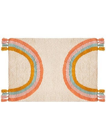 Tapis enfant rectangulaire en coton frangé zaly