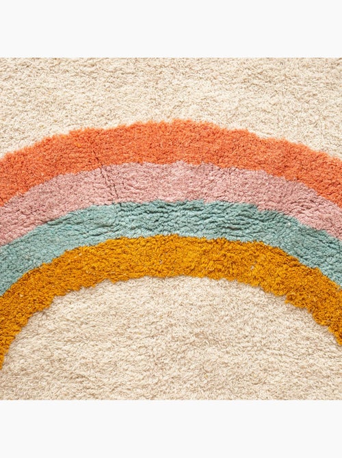 Tapis enfant rectangulaire en coton frangé zaly - Kiabi