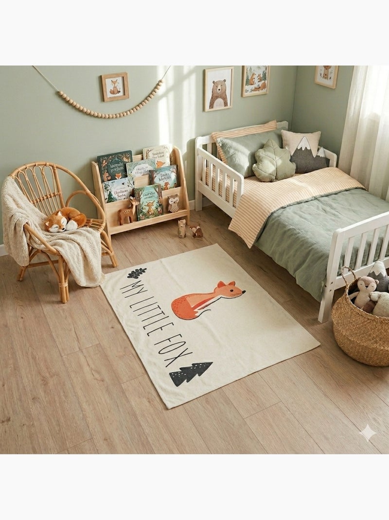 Tapis enfant Renard Beige - Kiabi