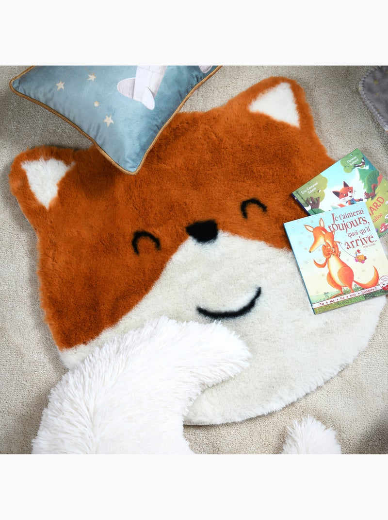 Tapis enfant renard Orange - Kiabi