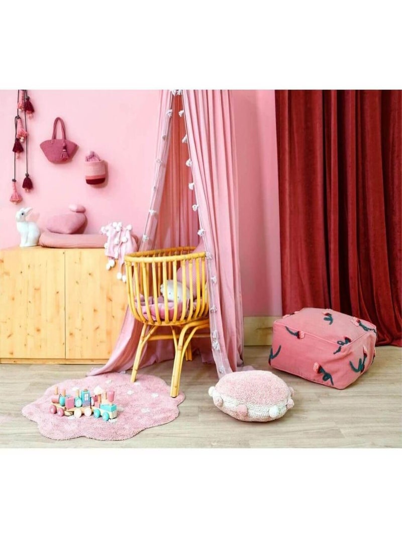 Tapis enfant rond mini Galletita Lorena Canals Noir Rose - Kiabi