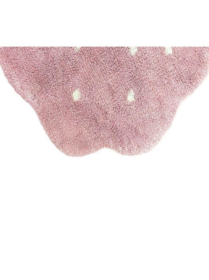 Tapis enfant rond mini Galletita Lorena Canals Noir Rose - Kiabi