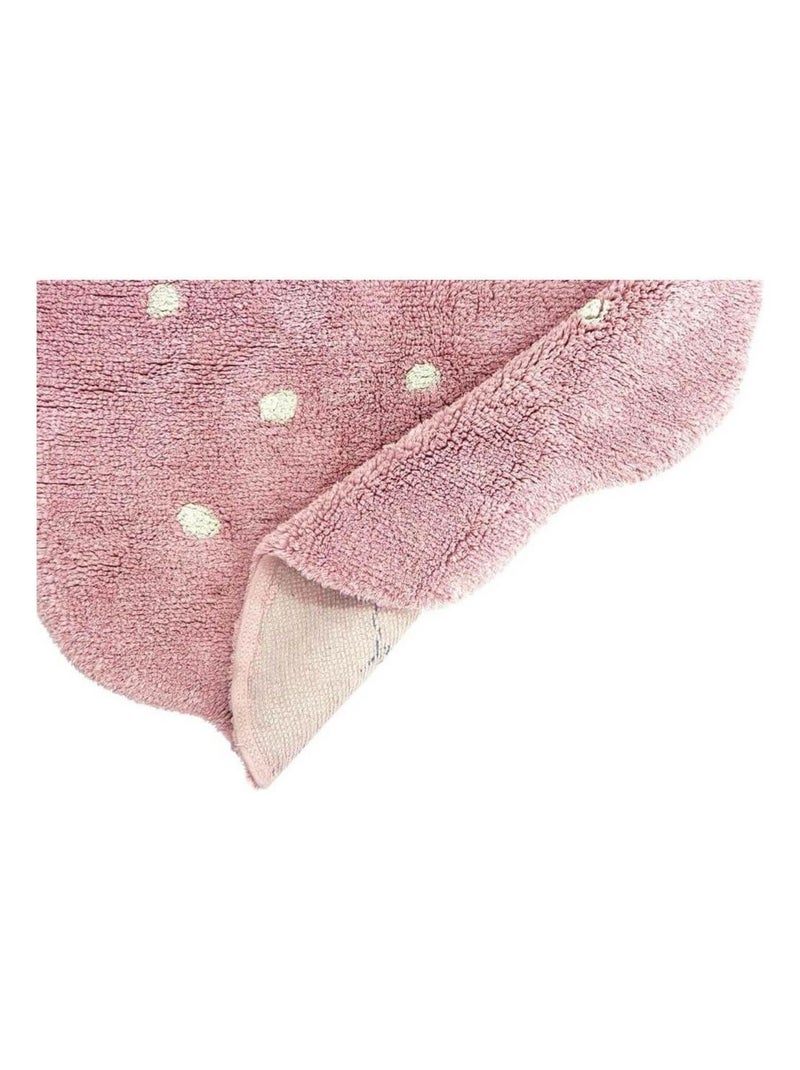 Tapis enfant rond mini Galletita Lorena Canals Noir Rose - Kiabi