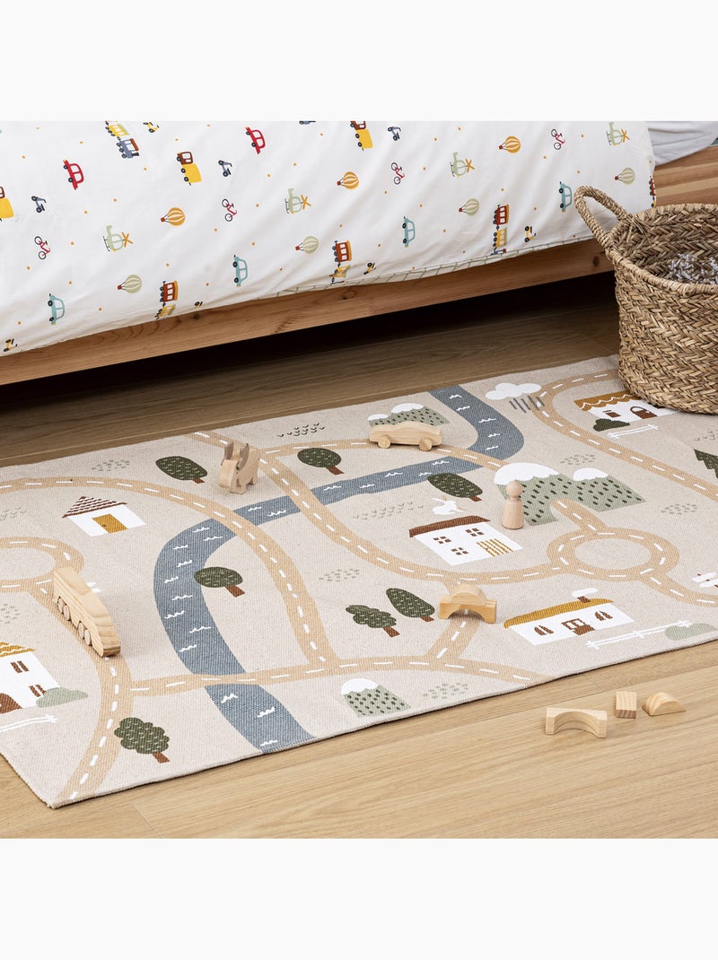Tapis enfant route NIELS Multicolore - Kiabi