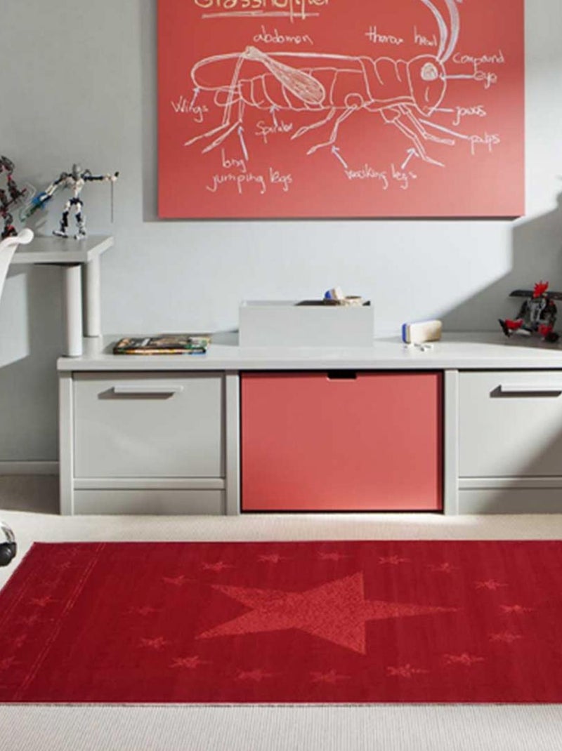 Tapis enfant tissé AF1 1ST START Blanc Mauve Noir - Kiabi