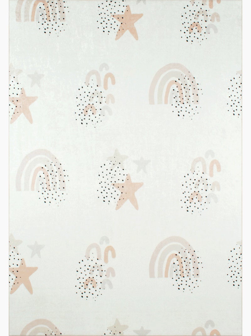 Tapis enfant tissé ARCENCIEL Ecru - Kiabi