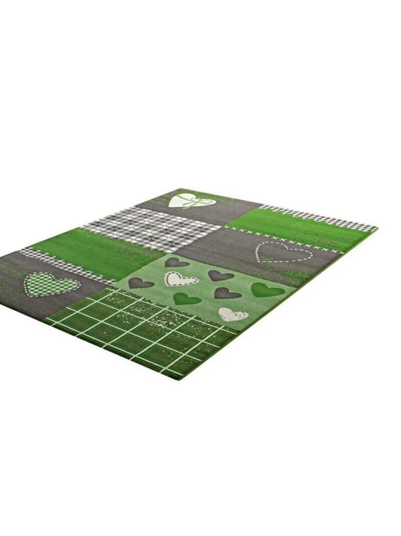 Tapis enfant tissé BAMBIN Vert - Kiabi