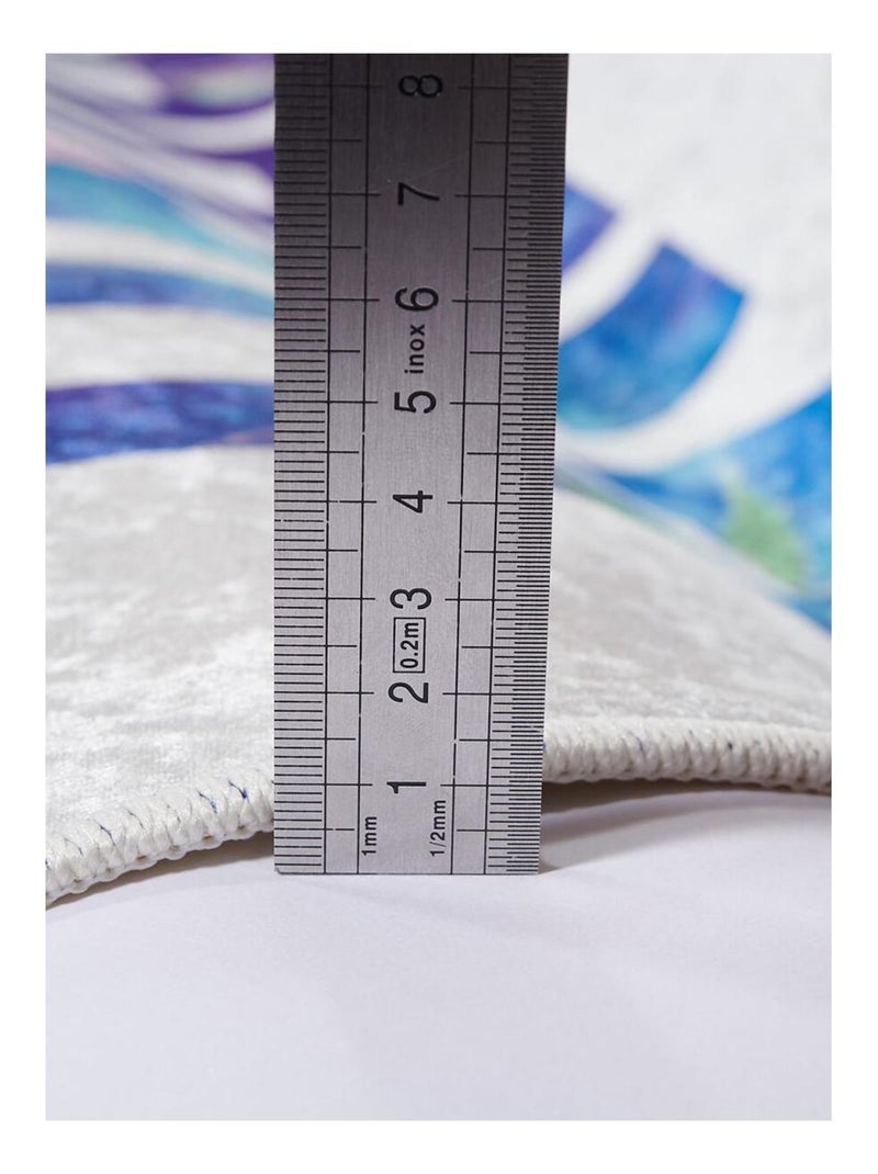 Tapis enfant tissé BOHO Bleu - Kiabi