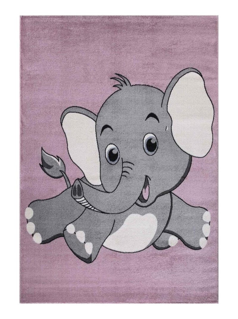Tapis enfant tissé CANFIL Rose - Kiabi
