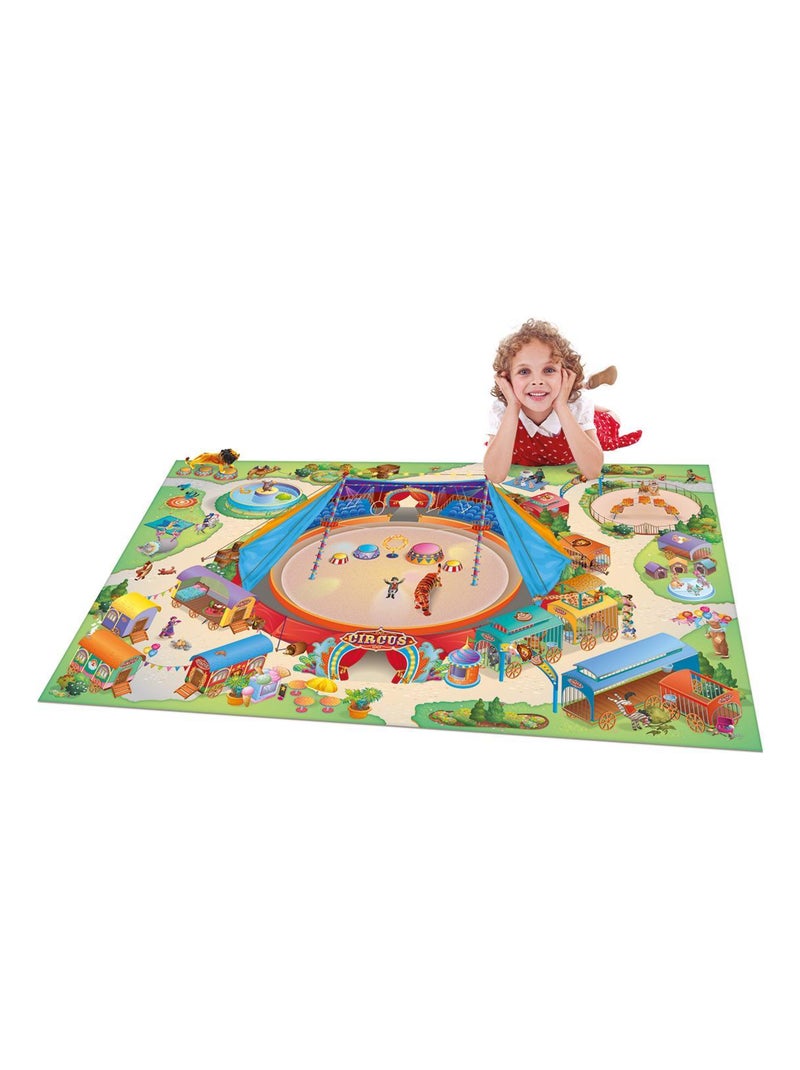 Tapis enfant tissé CIRQUE Multicolore - Kiabi