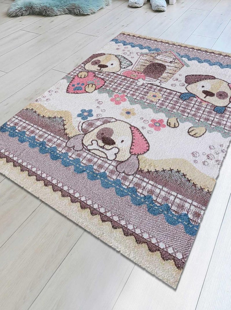 Tapis enfant tissé DOGRA Ecru - Kiabi