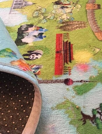 Tapis enfant tissé DOUX MAPPEMONDE
