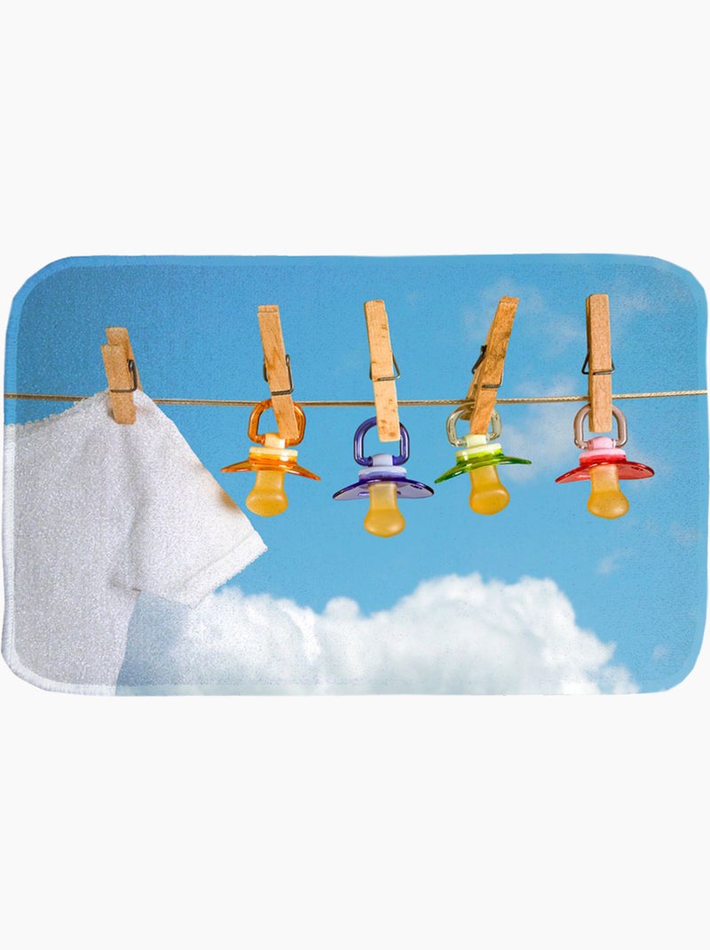 Tapis enfant tissé DOUX TET Bleu - Kiabi