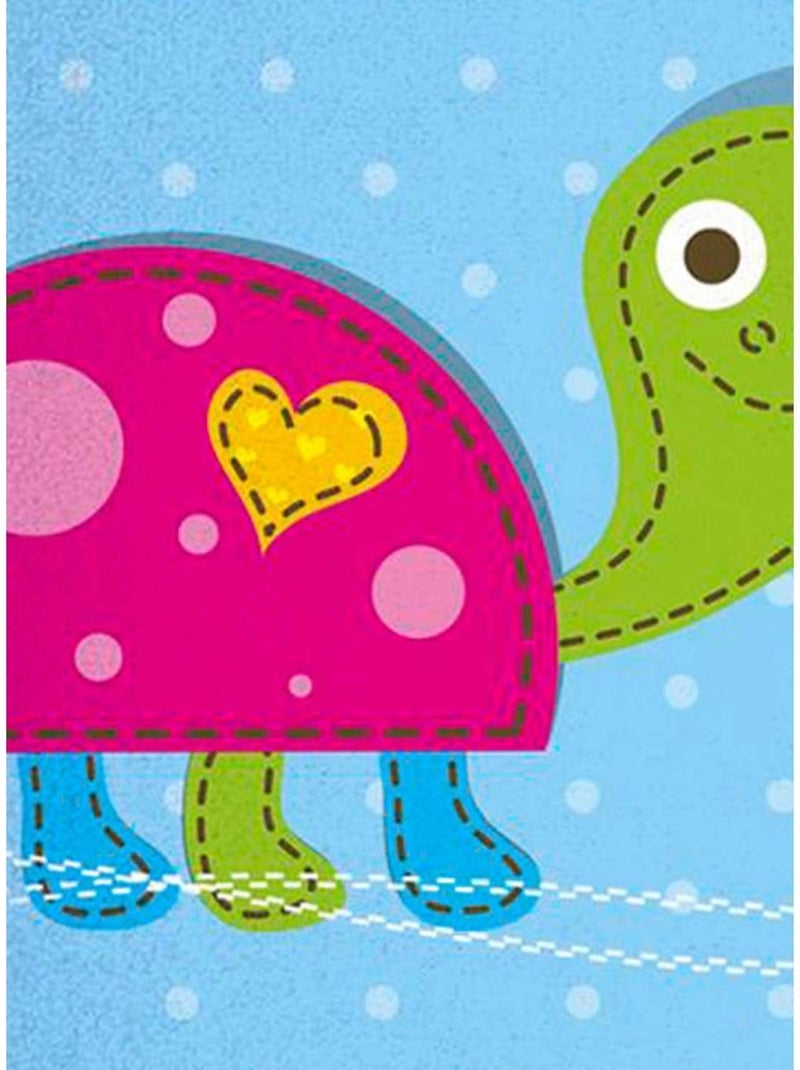 Tapis enfant tissé DOUX TOU Bleu - Kiabi