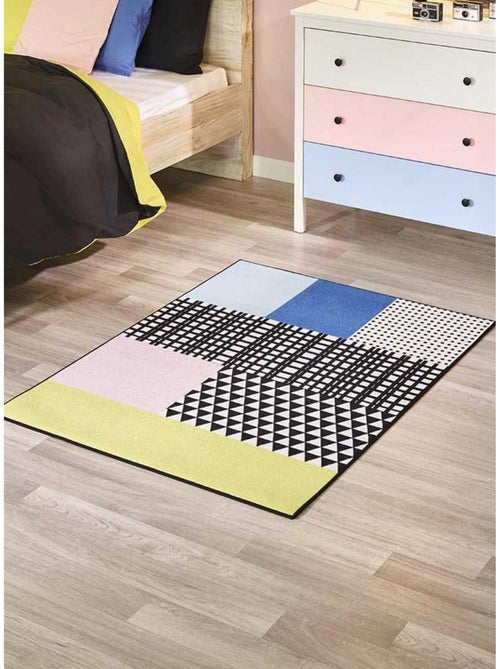 Tapis enfant tissé GRID - Kiabi