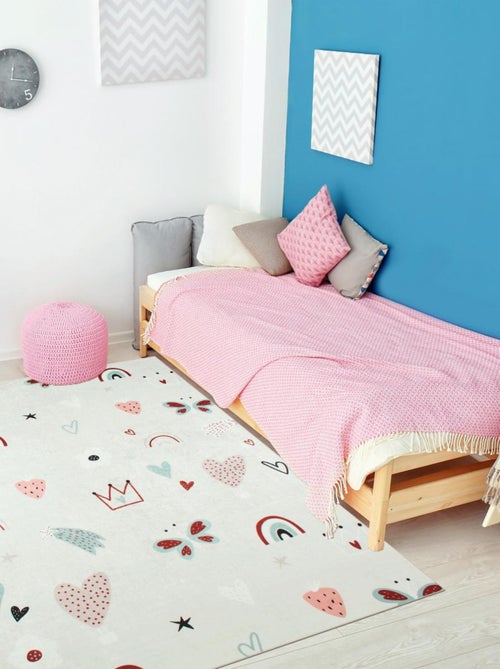 Tapis enfant tissé HEUREUX - Kiabi