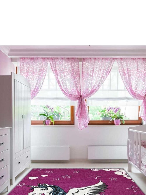 Tapis enfant tissé LICORNE A - Kiabi