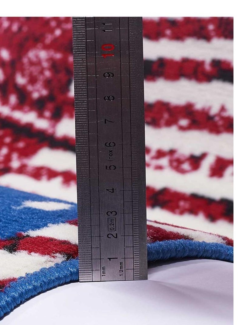 Tapis enfant tissé LYN1 USA UK Bleu - Kiabi