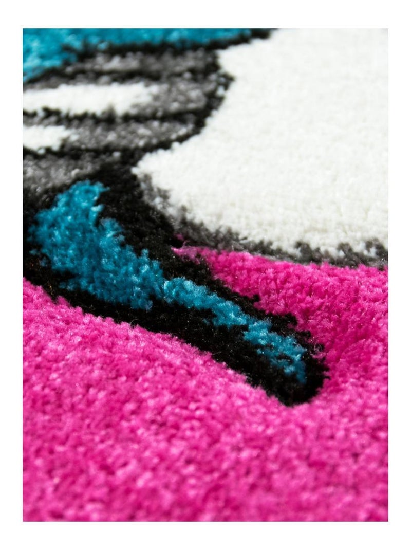Tapis enfant tissé LYN8 LICORNE A Rose - Kiabi