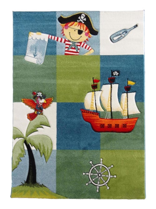 Tapis enfant tissé LYN8 PIRATE - Kiabi