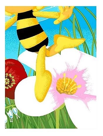 Tapis enfant tissé MAYA ABEILLE A