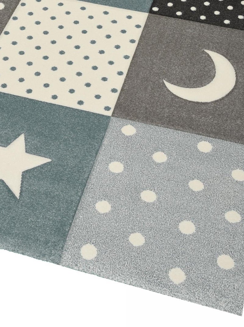 Tapis enfant tissé MINIKIDS Bleu - Kiabi