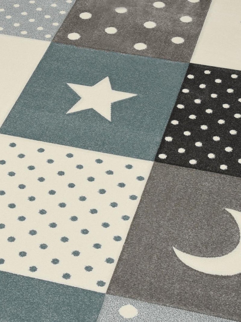 Tapis enfant tissé MINIKIDS Bleu - Kiabi