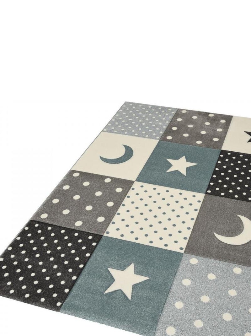 Tapis enfant tissé MINIKIDS Bleu - Kiabi