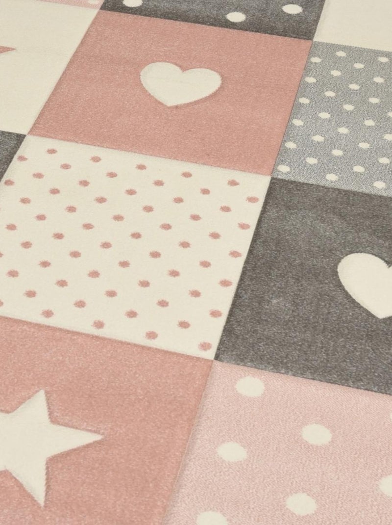Tapis enfant tissé MINIKIDS Rose - Kiabi