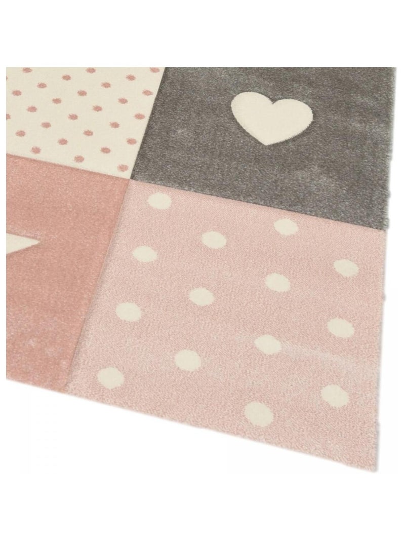 Tapis enfant tissé MINIKIDS Rose - Kiabi