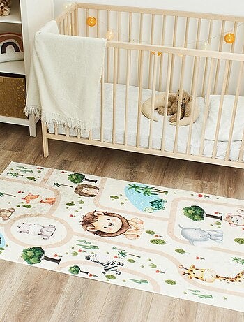 Tapis enfant tissé motif animaux CELESTA
