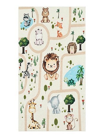 Tapis enfant tissé motif animaux CELESTA