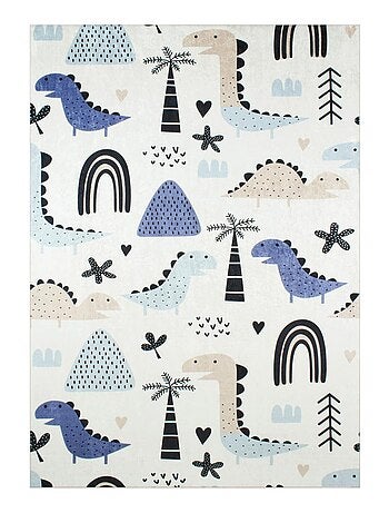 Tapis enfant tissé motif animaux DINO