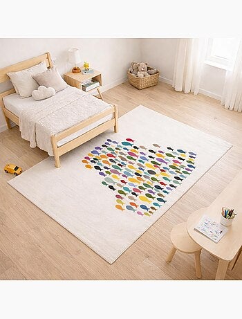 Tapis enfant tissé motif animaux FISHES