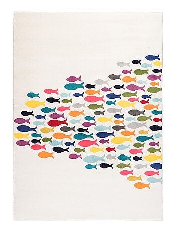 Tapis enfant tissé motif animaux FISHES
